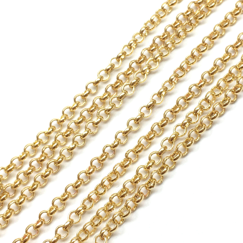 Цепочка паяная 2х2 мм (1 метр), позолота