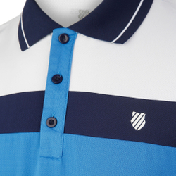 Мужское теннисное поло K-Swiss Core Team Block Polo Men - Dark Blue, White