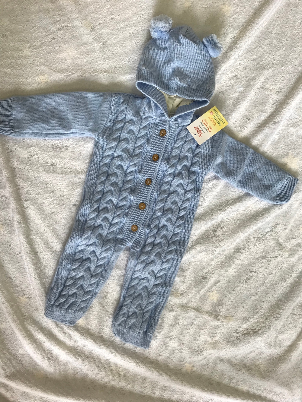 Комбинезон на кнопках вязаный с подкладом (Мамина радость) (Размер: 26)