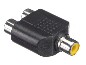 Переходник RCA 2 тюльпана (мама) - RCA 1 тюльпан (мама)