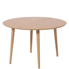 Стол раскладной Oakland Ø120-200x120 см, шпон дуба