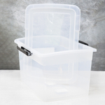 Ящик для хранения 14л с защелками "Keeplex Vision" (прозрачный кристалл)