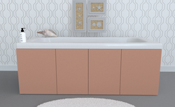 Экран под ванну комбинированный TR-9-212 пыльная роза матовый soft touch