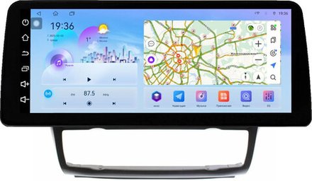 Магнитола для BMW 1-серии E81, E82, E87 2006-2012 (без штатного монитора, климат) - FarCar монитор 12.3" 2K QLED на Android 14, TS10, CarPlay, 4G SIM-слот