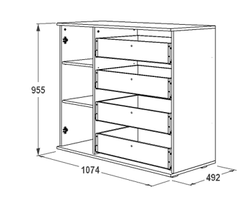 Комод "Ольга-14" № 2 (дуб сонома), ЛДСП/МДФ, Фант-мебель, г. Волжск