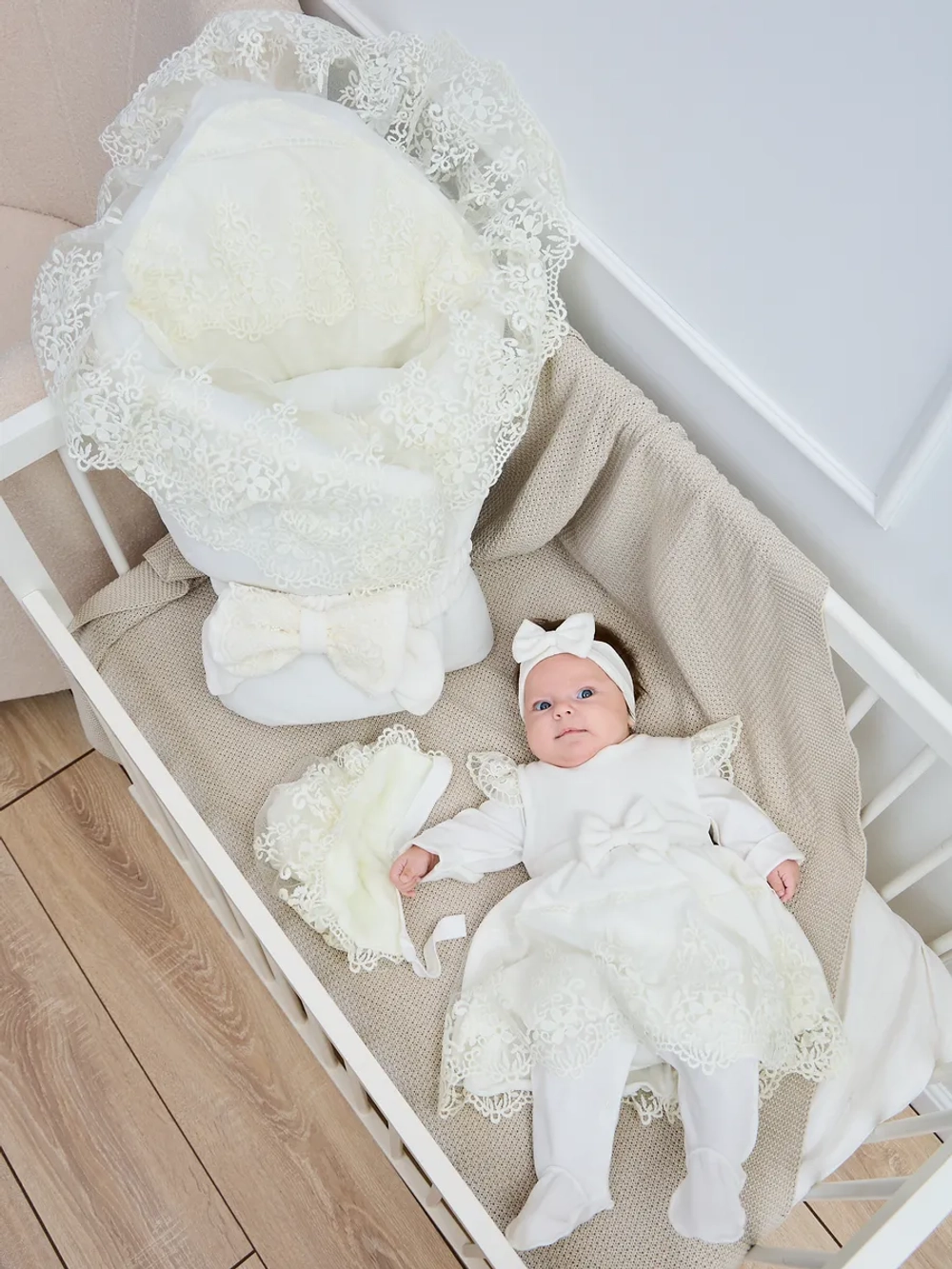 Конверт на выписку зима для новорожденных девочек