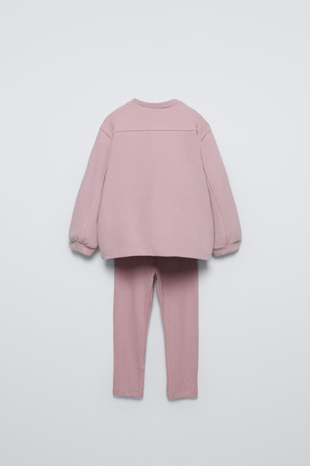 ZARA КОМПЛЕКТ ИЗ ФУТБОЛКИ И ЛЕГИНСОВ, РОЗОВЫЙ