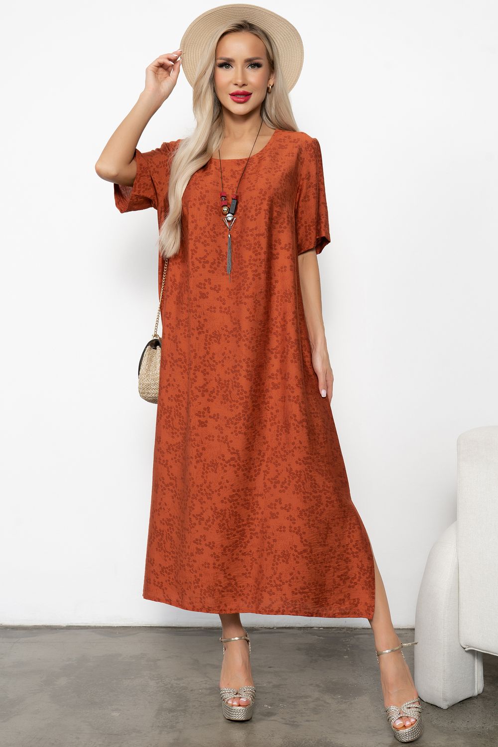 Платье Элиза (терракот) Р11-1219 Nikol
