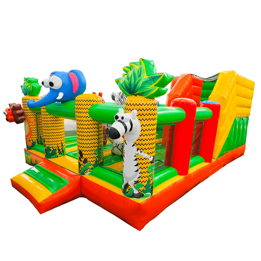 Коммерческий надувной батут «Чудо-сафари», 6*4*2,8 м