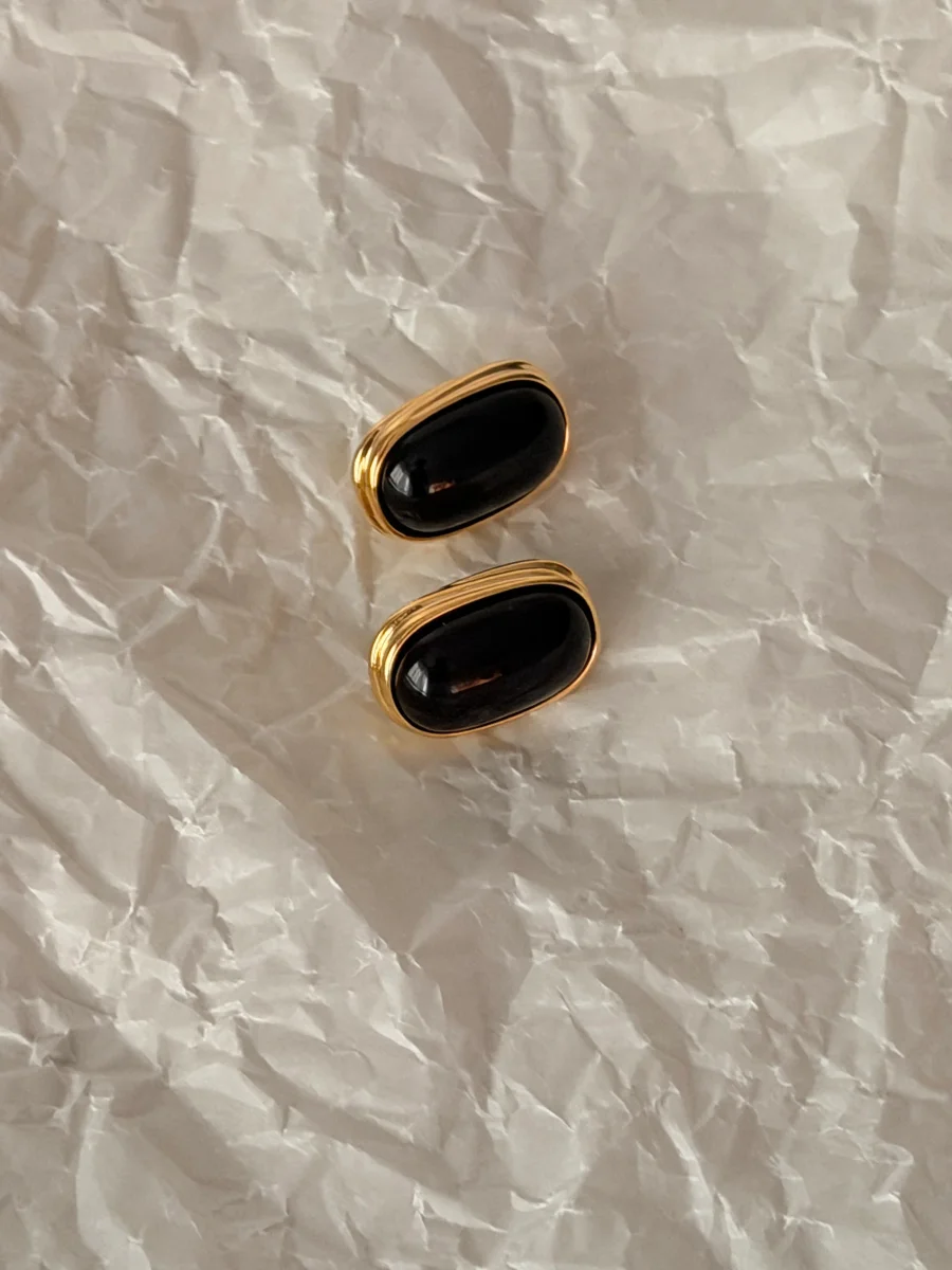 Серьги Nude, Черный