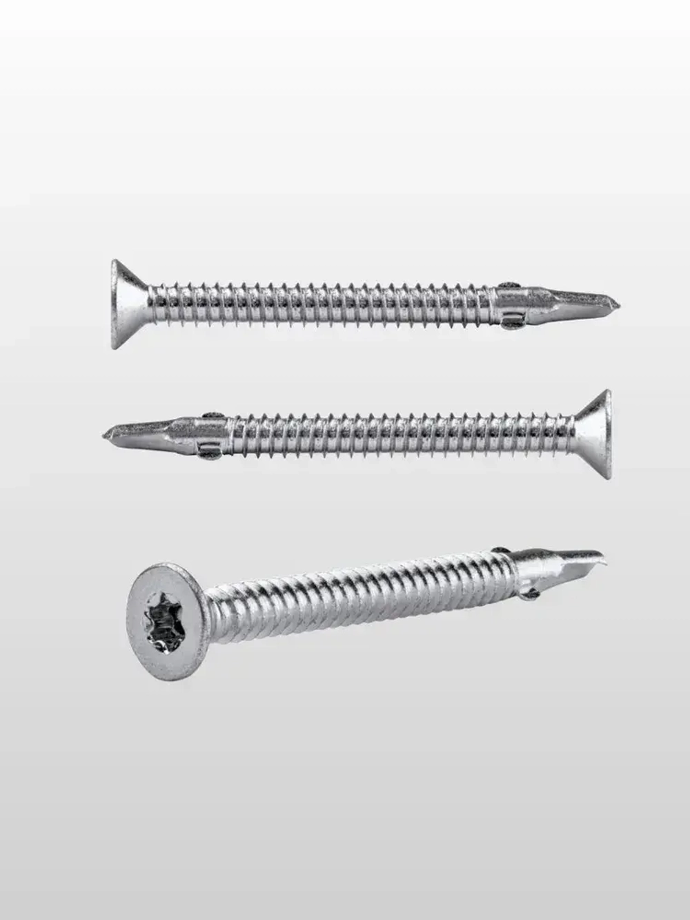 Smart KREP, Саморез Флюгель дерево металл, серебристый, 6.3x80, 100 шт.