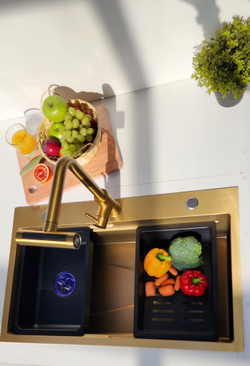 Многофункциональная кухонная мойка из нержавеющей стали BZ9949HS цвета Черный