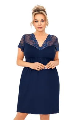 Livia nightdress plus Dark blue