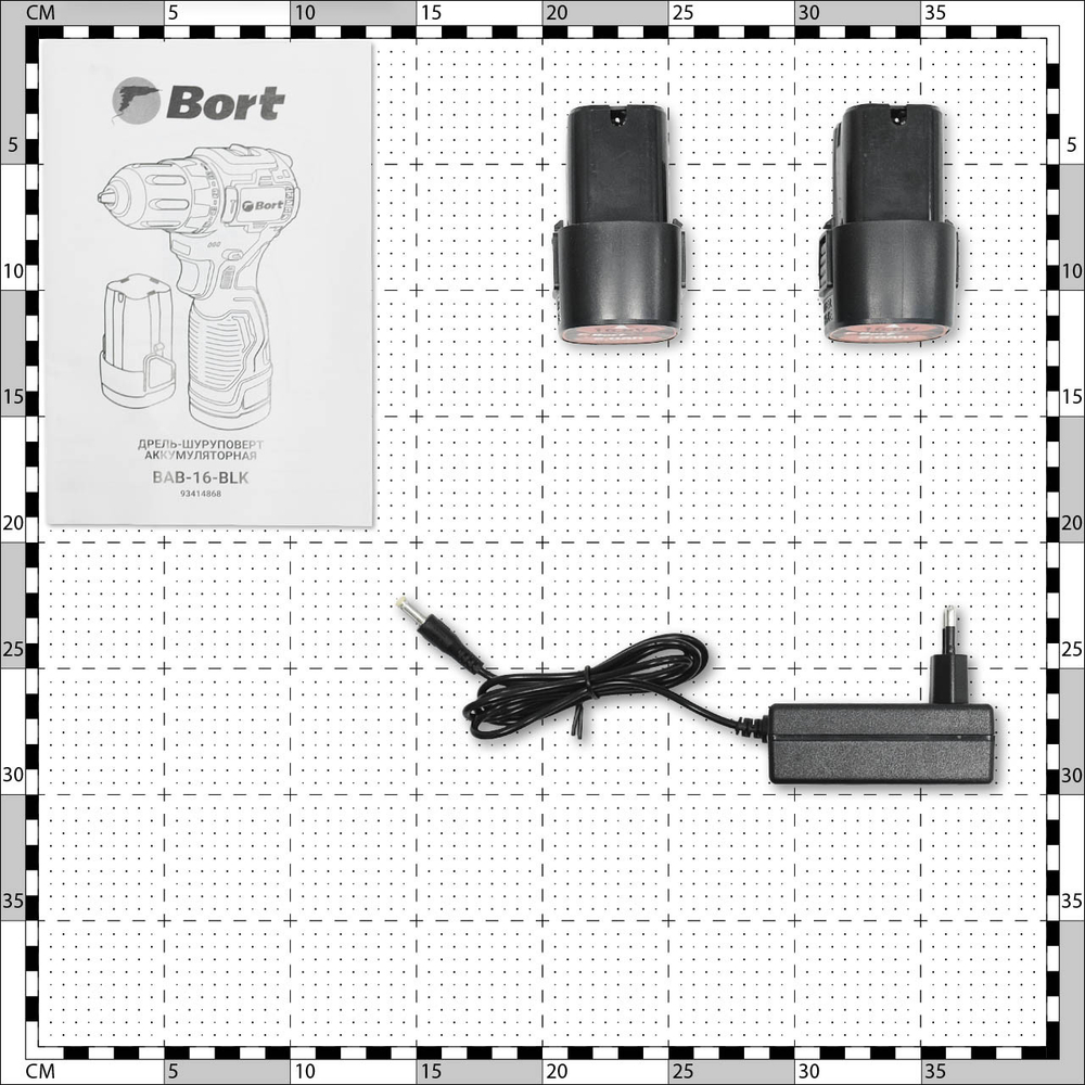 Дрель-шуруповерт аккумуляторная BORT BAB-16-BLK (2x2Ah+ЗУ)