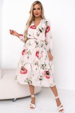 Платье Мила (розовый/маки) Р11-1207/5 Nikol (Акция)