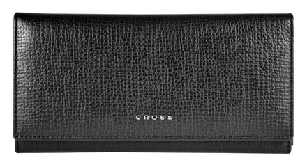 Кошелек Cross RTC, кожа наппа, черный, 20x11x2,5 см