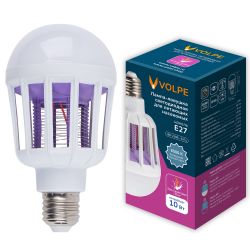 LED-А75-10W-6500К-E27-FR-MKL Лампа-ловушка светодиодная для летающих насекомых. матовая. 2 режима: 6500K+UV и UV. TM Volpe
