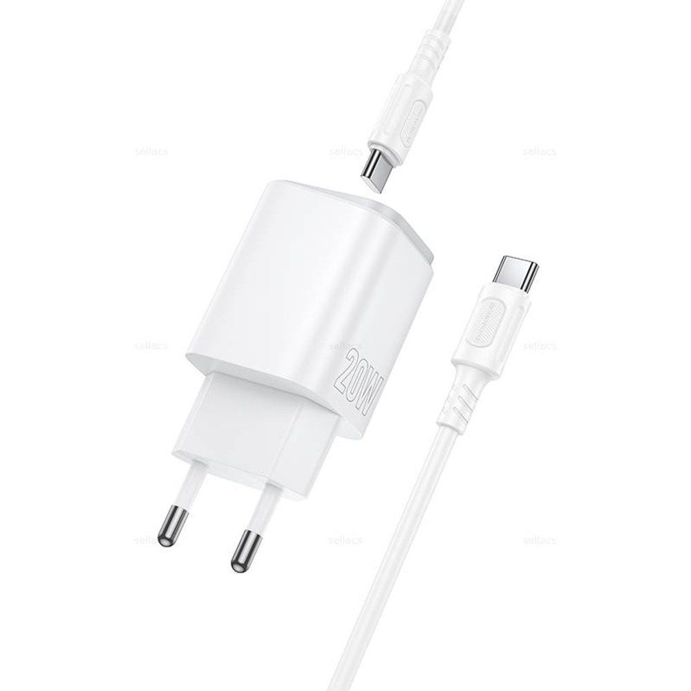 Borofone BAS83A Star PD20W+QC3.0 зарядное устройство набор (Type-C на Type-C) (white)