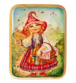 Народные промыслы ШК-65/14 Шкатулка «Красная шапочка» исп. Данченко