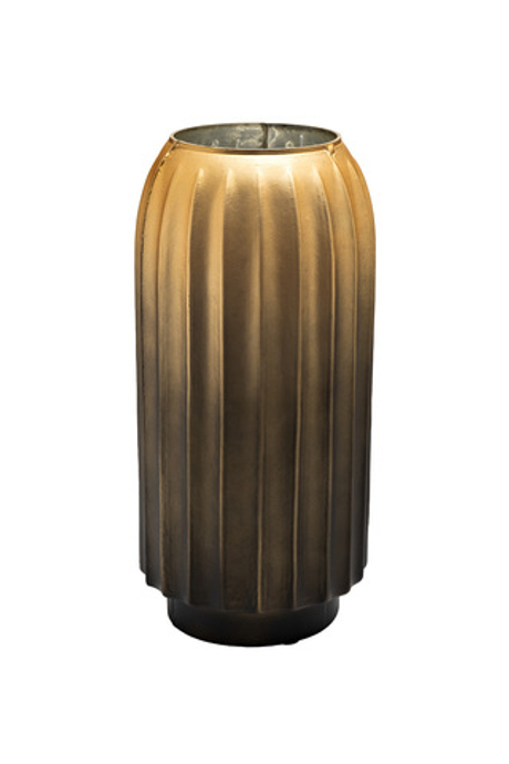 Ваза декоративная d32см Garda Decor стеклянная золотая стиль ар-деко