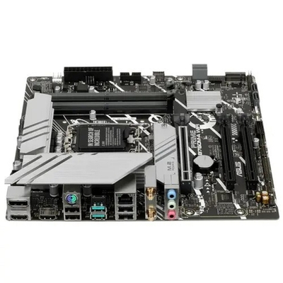 Материнская плата ASUS PRIME B760M-A WIFI (Socket 1700, mATX, 4xDDR5(128GB), 2xHDMI 2.1/DP, 3xPCIe 4.0x16, 1xLAN (2.5GbE), Wi-Fi, BT, 4xSATA 6Gb/s, 2xM.2, 2xUSB 3.2, 4xUSB 2.0, 1xPS/2)
