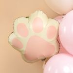 Шар (21''/53 см) Фигура, Лапка, Розовый, Сатин, 1 шт.