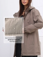 Ветровка с капюшоном удлиненная