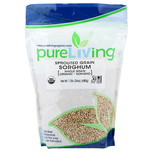 Pure Living, органическое сорго из пророщенных злаков, 680 г (24 унции)
