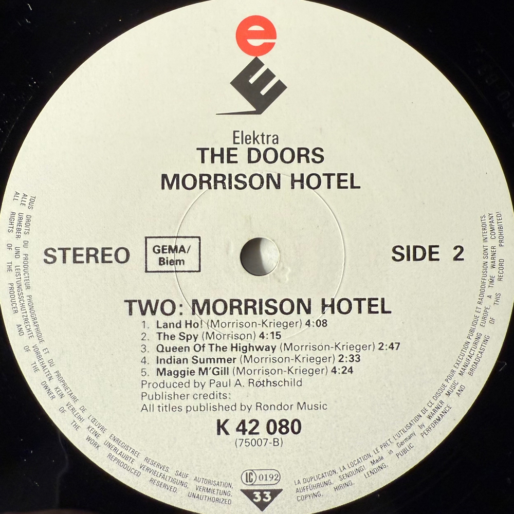 The Doors - Morrison Hotel (Германия)