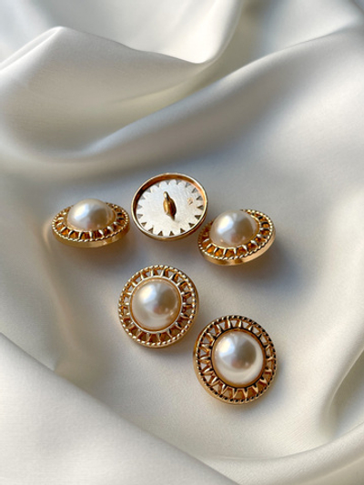 Пуговицы Золото Жемчуг3