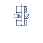 Штуцер FE ORFS 11/16" D08-10 M12x1.5