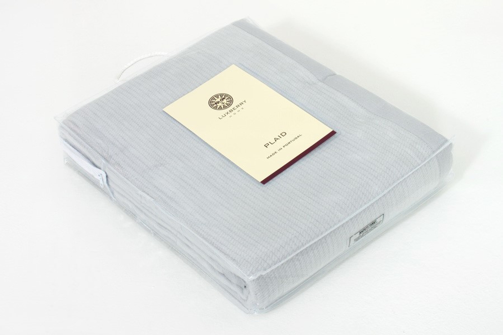 Плед-покрывало 150х220 Luxberry Лебяжий пух светло-серый