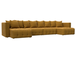 Диван П-образный Лига-052 НПБ Лонг, BRUT 10 ВЕЛЮР желтый