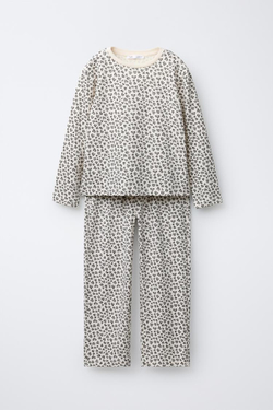 ZARA ПИЖАМА С АНИМАЛИСТИЧЕСКИМ ПРИНТОМ, ЭКРЮ
