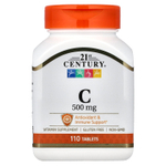 21st Century, витамин C, 500 мг, 110 таблеток