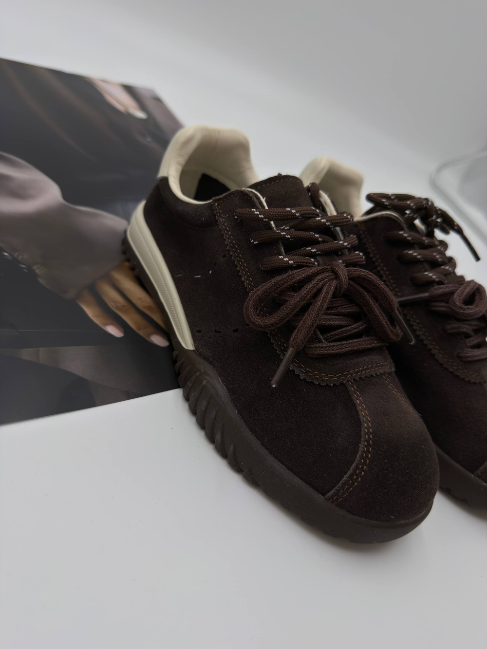 Кроссовки женские натуральная кожа арт. 9004-2 цвет"коричневый"