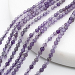 Аметист граненый бусины, размер около 2,4 мм, цена за нить 38 см