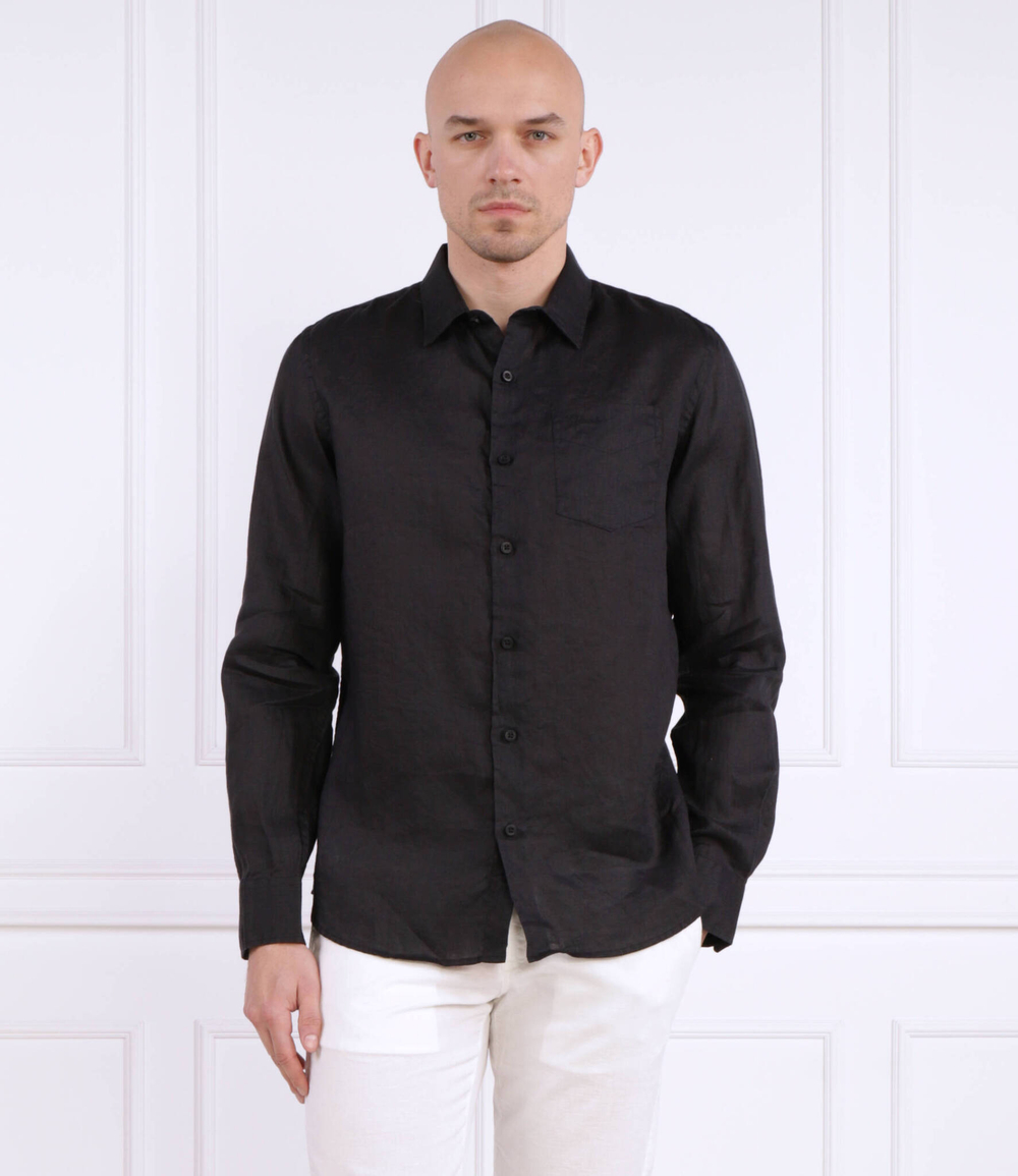 Льняная рубашка LS ISLAND GUESS - черный(M2YH44 WERX0)