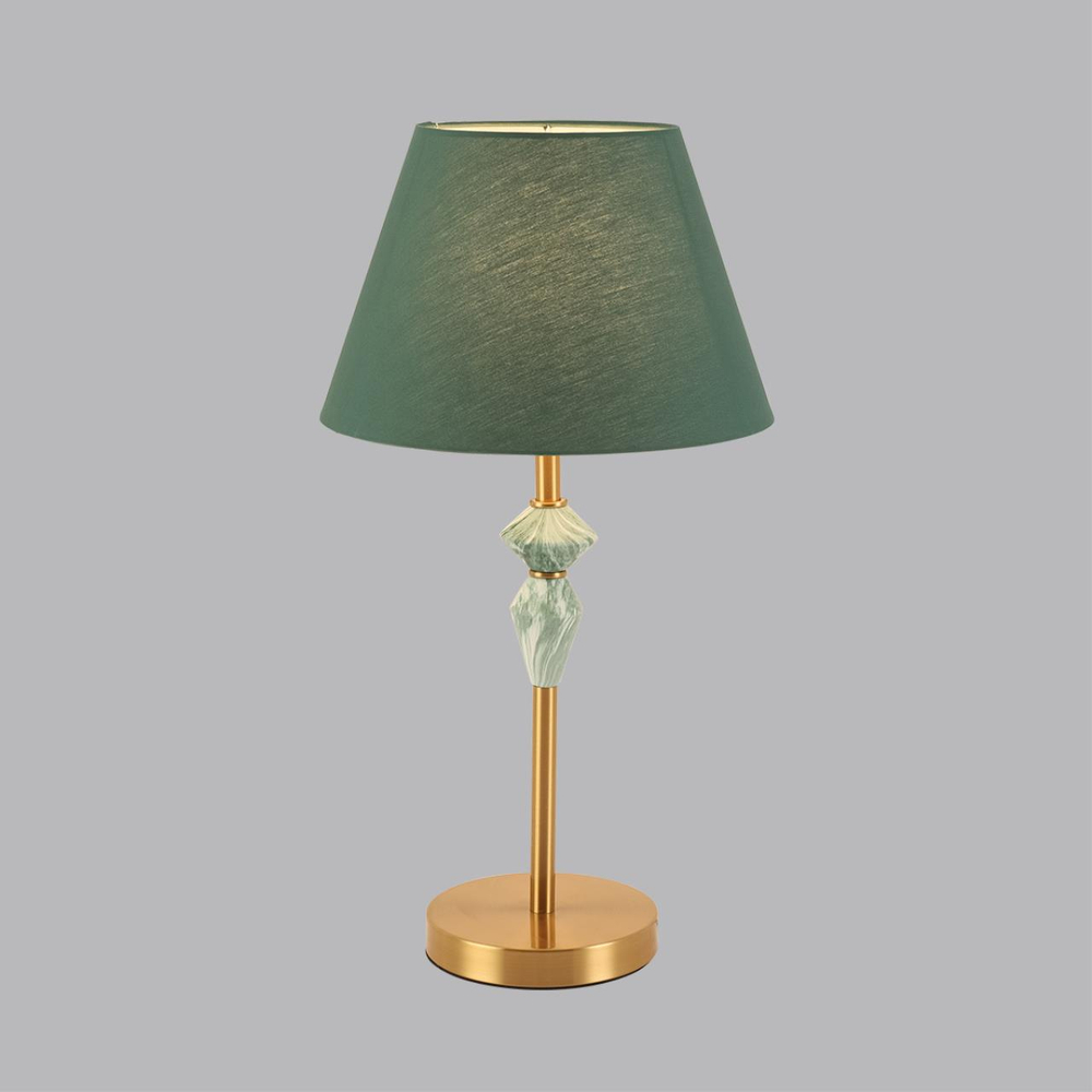 8275/1T CLASSI LN26 049 латунь/зеленый, металл/керамика/ткань Настольная лампа Е14 1*40W 220V VERMONT