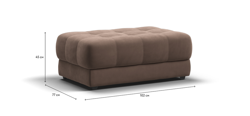 Босс пуф Велюр Монолит мокко