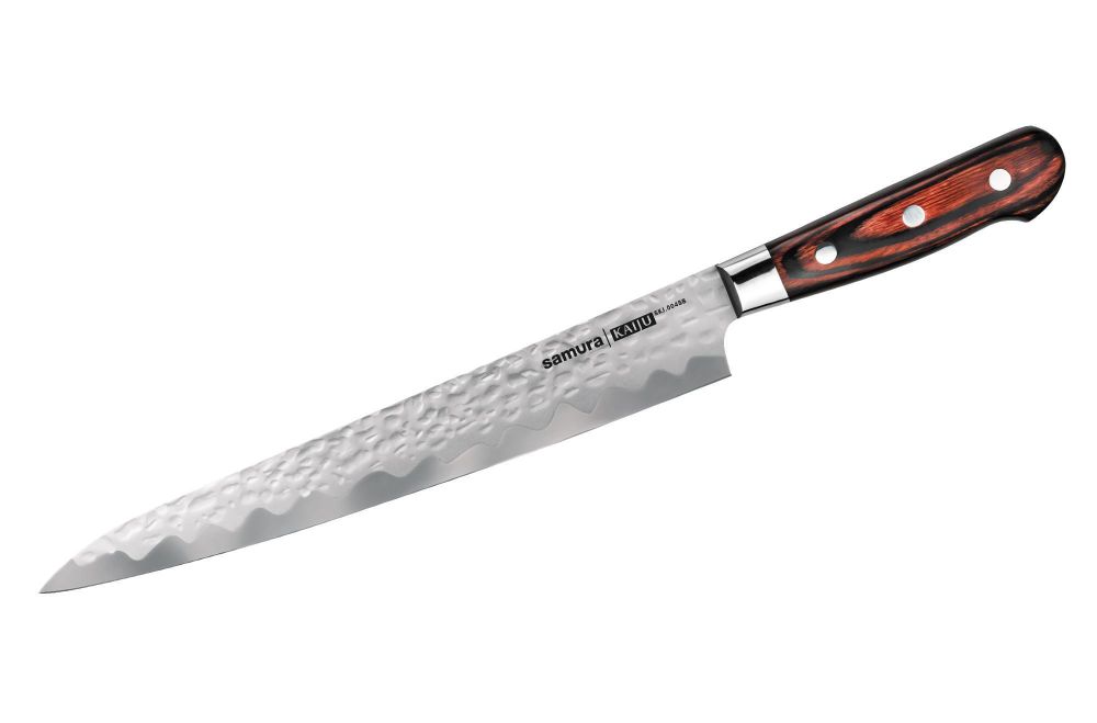 Нож кухонный Samura KAIJU Янагиба 24 см, AUS-8, дерево, с больстером