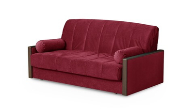 Диван Милена Лайт Сorvette 14 168*105*88 см, Красный Велюр Аккордеон Фиеста