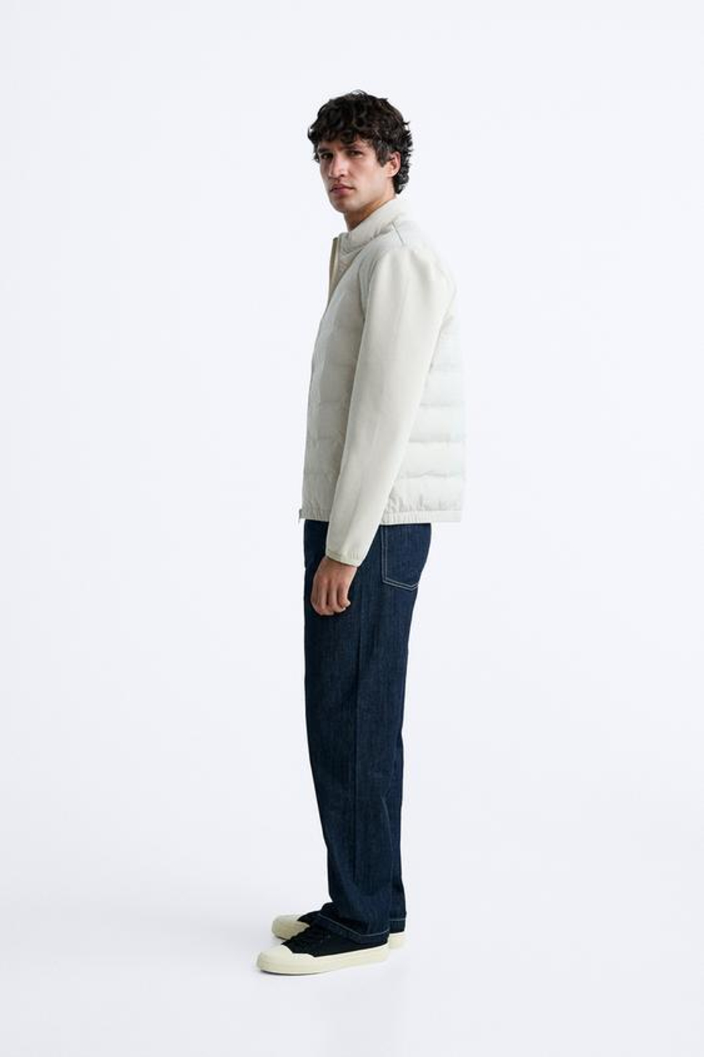 ZARA КУРТКА С ЛЕГКИМ НАПОЛНИТЕЛЕМ, ПЕСОЧНЫЙ