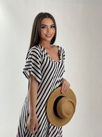 [m]Платье прямое "полоска" П09