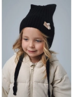 Шапка для девочки с ушками осенняя