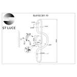 SL6102.301.10 Светильник настенный ST-Luce Латунь/Белый LED 1*10W 4000K
