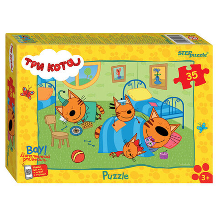 Пазлы 35 элементов 330*230мм. "Три кота (new 2)" АО "СТС"