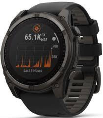 Смарт-часы Garmin Fenix 8 Solar 51 мм Sapphire Carbon Gray Dlc Titanium черно-серый браслет, 010-02907-11