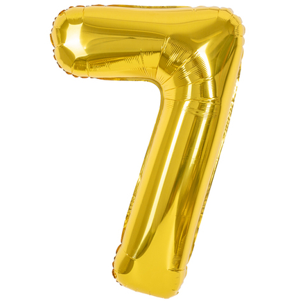 Цифра 7 золотая 40" е84