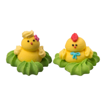 Сахаристые украшения "Цыпленок на травке" 4шт
